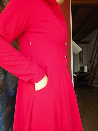 Vestido rosa largo