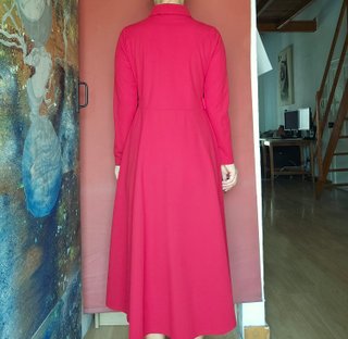 Vestido rosa largo