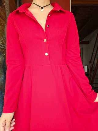 Vestido rosa largo