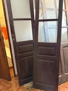 Puertas de madera con cristal