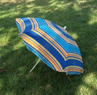 PARASOL SOMBRILLA de tela a rayas 140cm