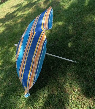PARASOL SOMBRILLA de tela a rayas 140cm