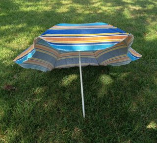 PARASOL SOMBRILLA de tela a rayas 140cm