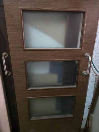 Puertas correderas madera con cristal