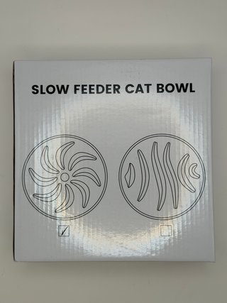Comedero lento cerámico para gatos NUEVO