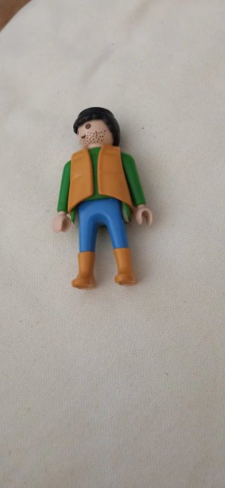 Playmobil figura hombre chaleco naranja