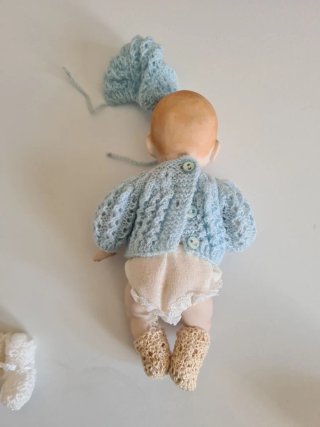 Conjunto jersey y capota bebé azul
