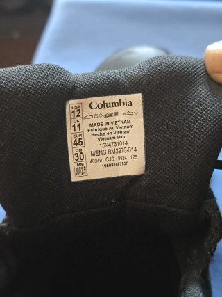 Botas Columbia Talla 45 Negras