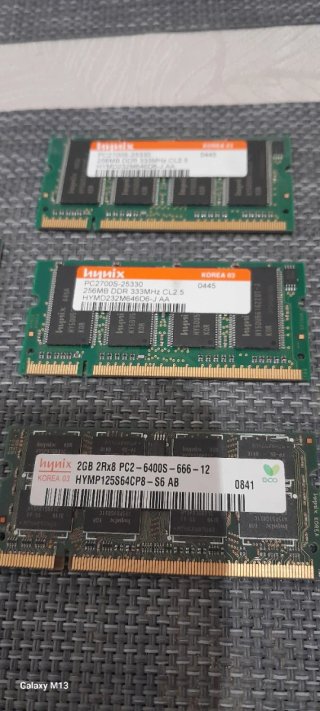 Lote Memorias RAM Portátil  Samsung Elpida Hynix..