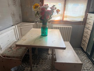 Mueble de cocina de madera blanco