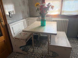 Mueble de cocina de madera blanco
