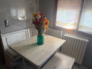 Mueble de cocina de madera blanco
