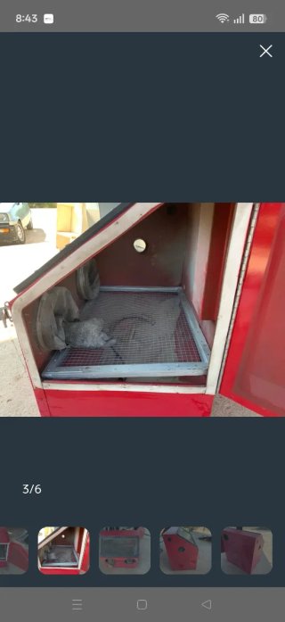 Arenadora profesional. Cabina chorreado