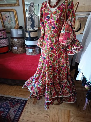 Traje Flamenca Vintage Multicolor