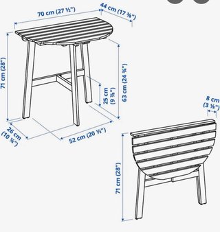 Mesa jardín madera Ikea ASKHOLMEN