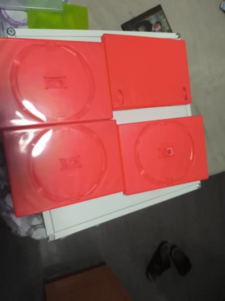 Carcasas DVD/Blu-ray Rojas (4 unidades)