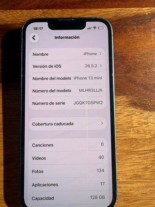 iPhone 13 mini 128GB Azul Salud batería 80%