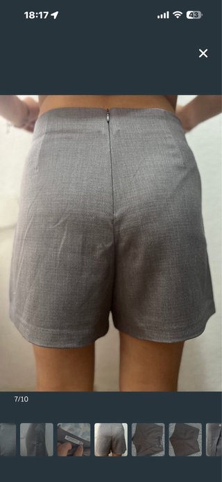 Falda pantalón gris Stradivarius