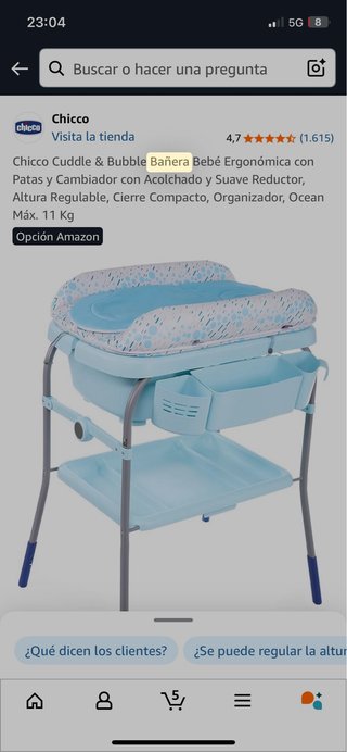 Bañera Chicco Cuddle & Bubble Gris