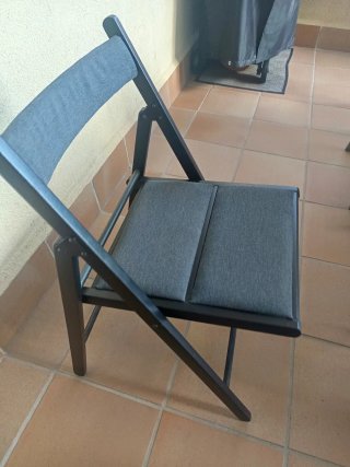 Sillas plegables madera y tela