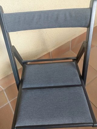 Sillas plegables madera y tela