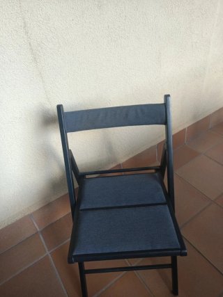 Sillas plegables madera y tela