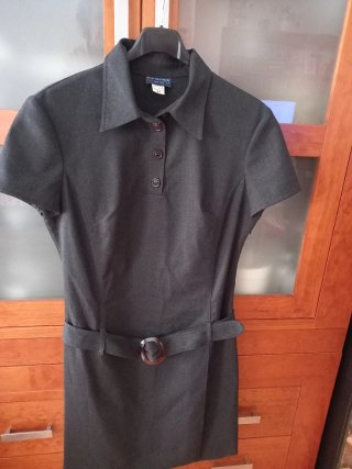 Vestido Don Algodón Gris Talla 40