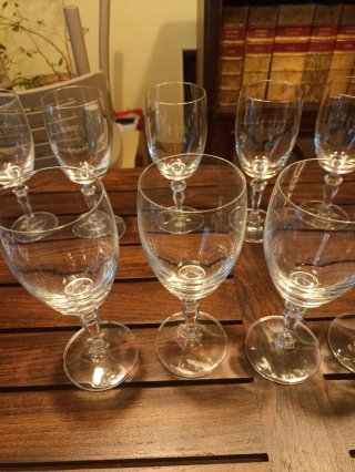 Juego de copas de cristal