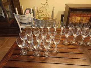 Juego de copas de cristal