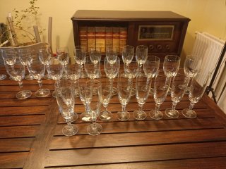 Juego de copas de cristal