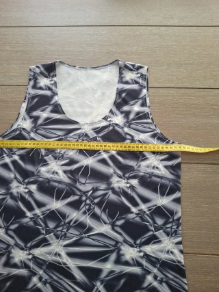 Camiseta sin mangas estampada
