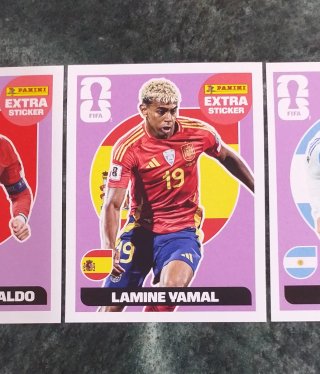 3 Fantasticos Extra Stickers FIFA Word Cup Mundial