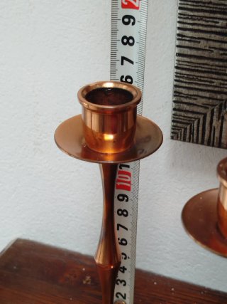 2 Candelabros Vintage Cobre Años 60-70