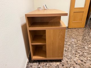 Mueble TV madera y cristal