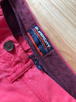 Pantalón corto Superdry rosa fucsia - Talla 40