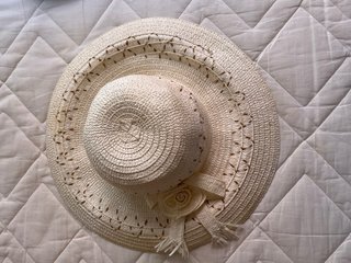 Sombrero de playa mujer beige