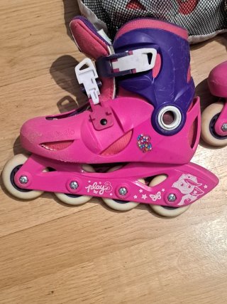 Patines niña talla 30 rosa y morado