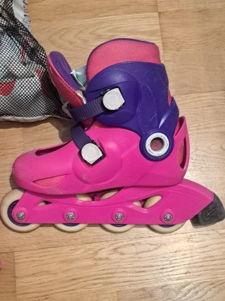 Patines niña talla 30 rosa y morado