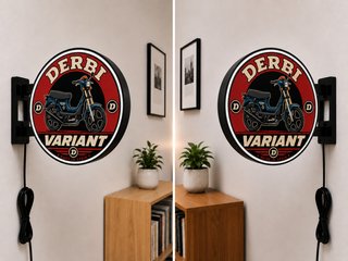 Cartel Luminoso Doble Cara Derbi Variant