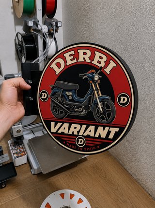 Cartel Luminoso Doble Cara Derbi Variant