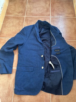 Chaqueta de marca azul marino Massimo Dutti