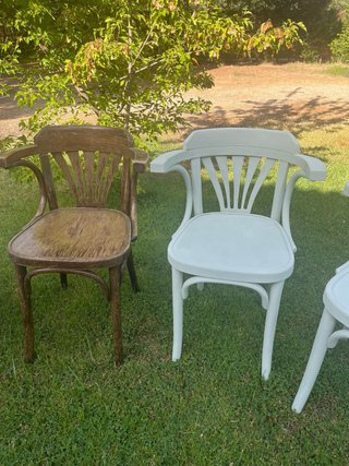 Juego de 5 sillas tipo tonette de madera