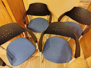 Lote 4 Sillas Oficina Tapizadas