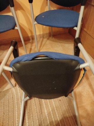 Lote 4 Sillas Oficina Tapizadas