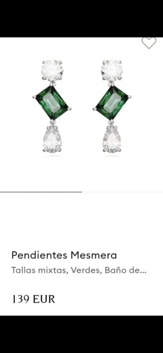 Pendientes Swarovski Mesmera Verdes.