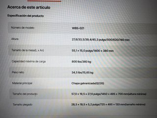 Plataforma trabajo plegable 4 niveles / escalera