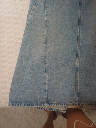 Falda vaquera midi Mango