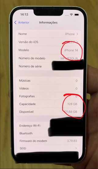 iPhone 14 Branco 128 GB