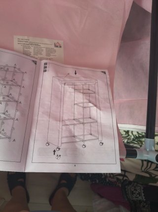 Armario Tela Rosa Fácil Montaje