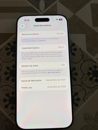 IPHONE 17 AIR BATERIA 100%